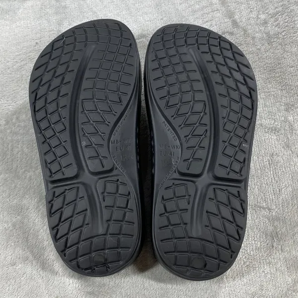 OOFOS OOriginal Recovery Sandal Unisex M8/W10 Black Casual Slip On Thong - Image 6