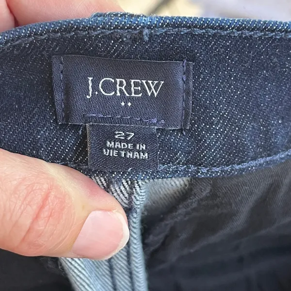 J. Crew Factory Women's Denim Trouser Pant Dark Wash Size 27 - Image 7