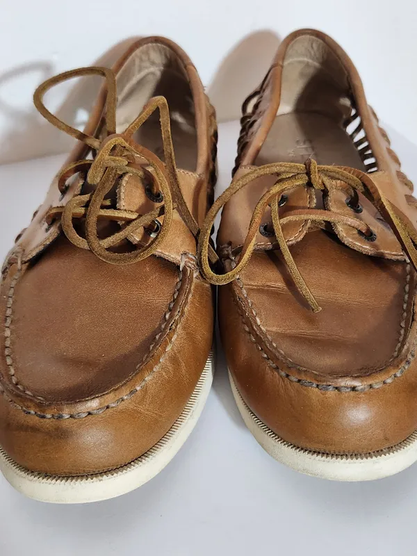 Sperry Brown Leather Top-Sider Slip-On Shoes Size 9.5 - Image 4
