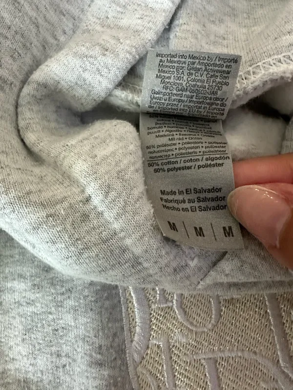 Embroidered Hoodie Gray Size M - Image 3