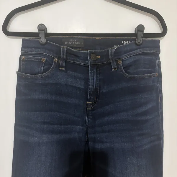 J.Crew Lookout High Rise Skinny Jeans Women 28 Blue Stretch Denim Pants Dark - Image 4