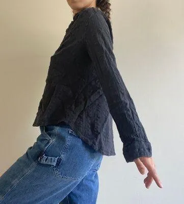 Free People Grey Button Down  Top - Image 3