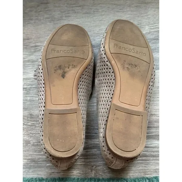 Franco Sarto Perforates Suede Tassel Loafers Tan 7 - Image 4