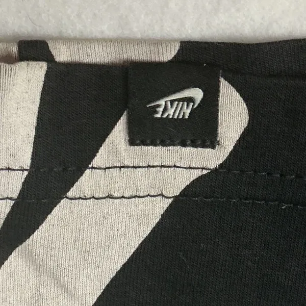 Nike Sportswear All Over Print Crop Top Black White Women Medium‎ - Image 3