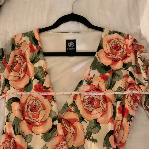 Bobeau Floral Print Maxi Wrap Dress Size XS - Image 7