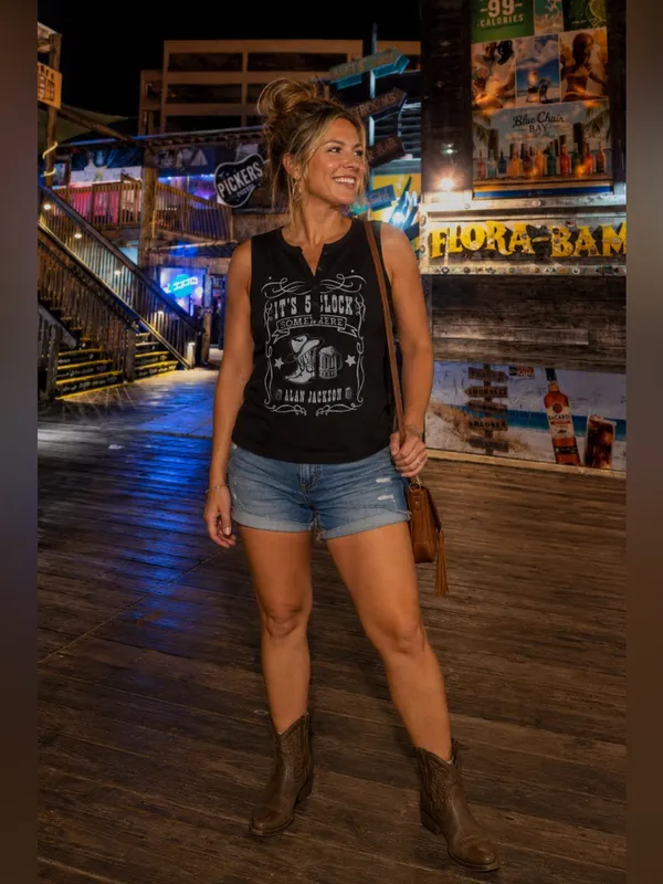 NWT Torrid Alan Jackson It's 5 O'Clock Somewhere Tank Top 00 Country Western 10 - Image 2