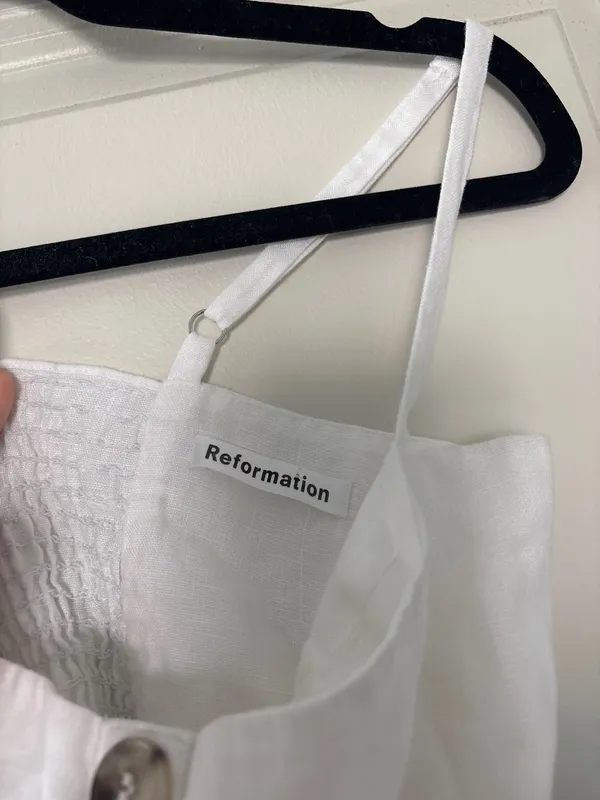 Reformation White Midi Dress - Image 2