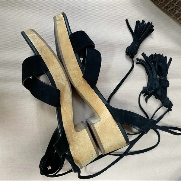 Sam Edelman‎ Jenna Ankle Wrap Sandal Black 90’s 9 - Image 7