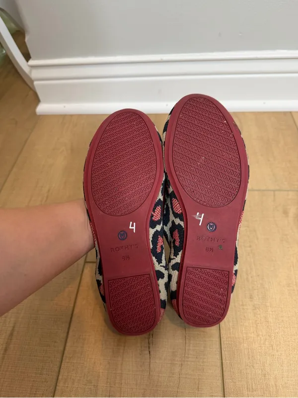 Rothy’s The Flat Red Cat Blue Halo Ballet Flats Women’s 8.5 EU 39 Animal Print - Image 6