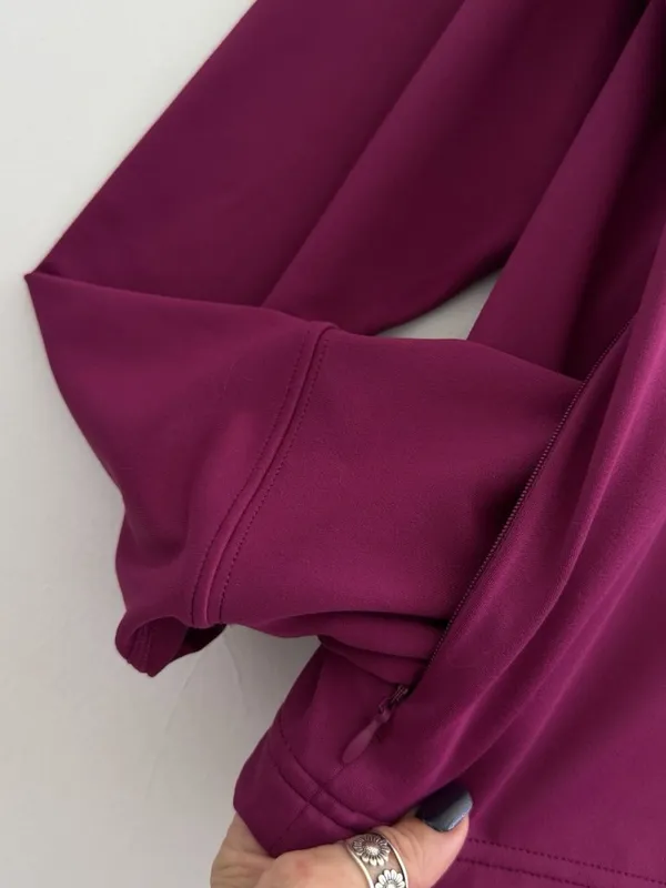 Victoria Secret PINK Half-Zip Sweatshirt LARGE Top Purple L NWOT - Image 5