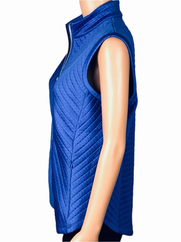 TAIL Royal Blue Quilted Full Zip Golf Tennis Vest Size Medium - Image 3