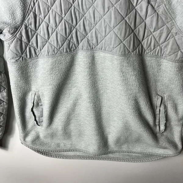 Abercrombie & Fitch Asymmetrical Quilted Pocket Quarter Snap Up‎ Fleece small - Image 5