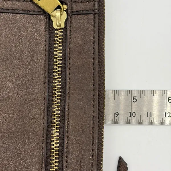 The Sak‎ Womens Wallet Bronze Leather Brass Hardware Reptile Print Trim Bi-Fold - Image 15