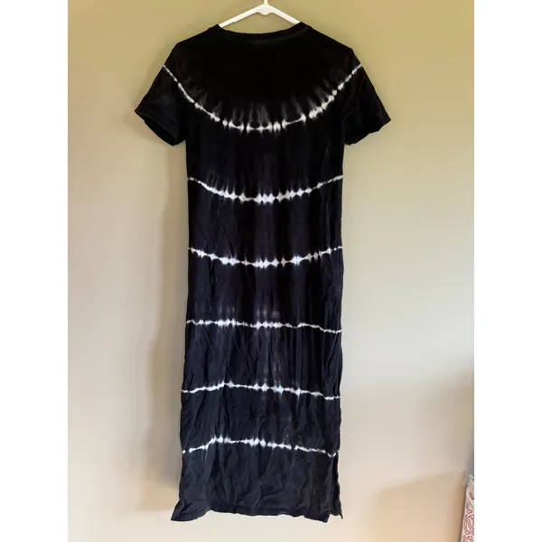 Anthropologie Saturday‎ Sunday Black Tie Dye Maxi Dress Short Sleeve T-Shirt Sm - Image 3