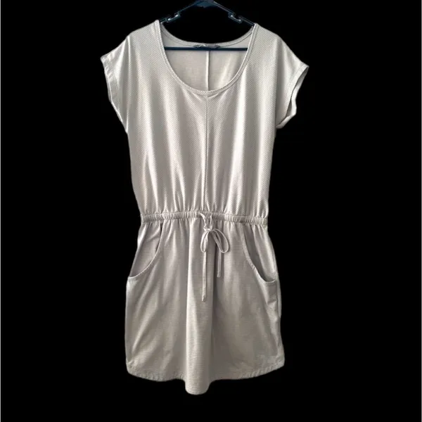 The North Face Striped Blouson Dress Womens‎ Size S/P Waist Tie Short Sleeve - Image 3