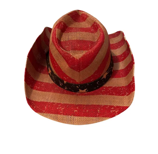 Stars n Stripes Cowboy Hat Red - Image 3