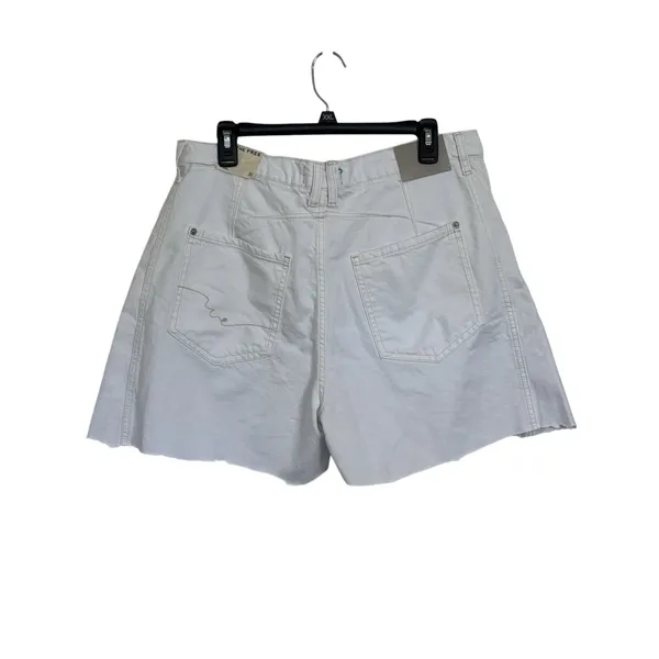 NWT Flawed Free People We the Free White Denim Good Luck Mid Rise Shorts 31 - Image 2