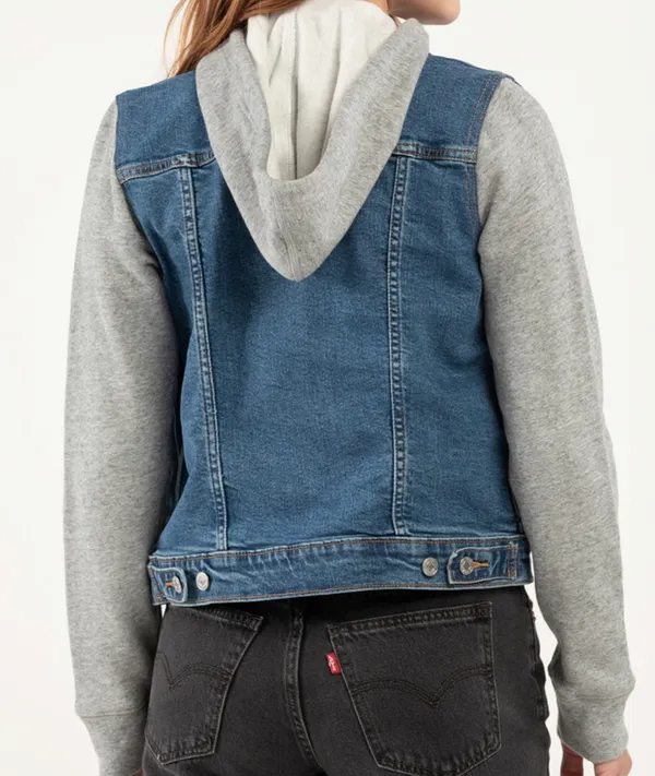 Jean Jersey Jacket hoodie Levi’s XS - Image 2