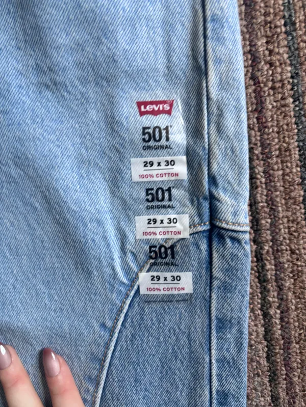 Levi's 501 Straight Jeans - Light Blue Denim - Image 2