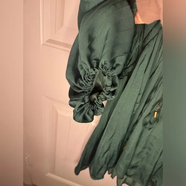 Free People Emerald Green Arzel Mini Dress - Image 4