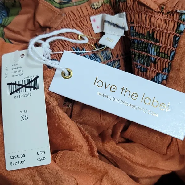 Anthropologie ×Love The Label Puff-Sleeved Tiered Midi Dress Size XS - Image 6