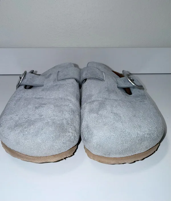 Maurices SuperCush Chloe Closed Toe Footbed Clogs Light Blue Buckle - Image 3