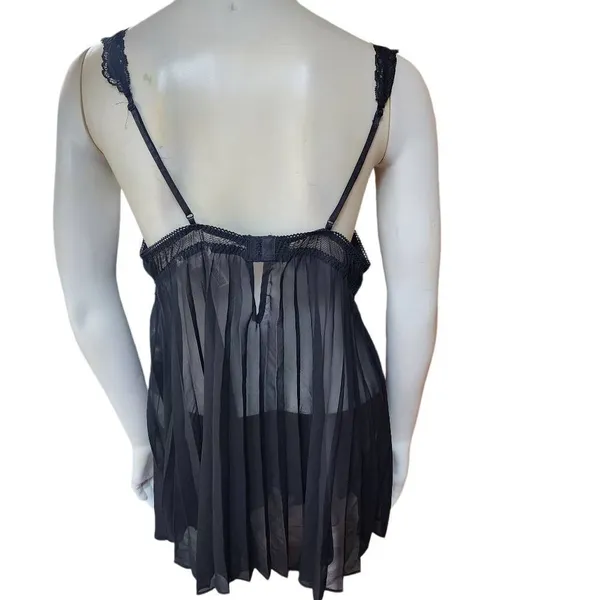 Dentelle Black Mesh Babydoll (XL) - Image 4