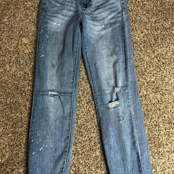 JUDY BLUE Jeans Shredding Up My Life Relaxed Fit Distressed Style JB8273MD 26 - Image 14
