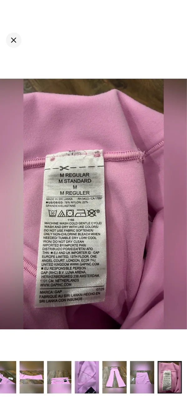 Gap fit Smooth Foldover Mini Flare Leggings, Women’s Size Medium, Pink, NEW - Image 10