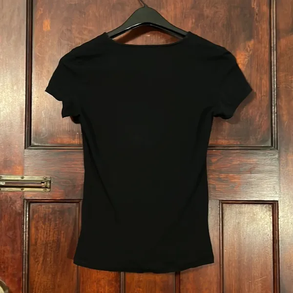 Express Women’s Black Cutout Shirt Small - Image 3