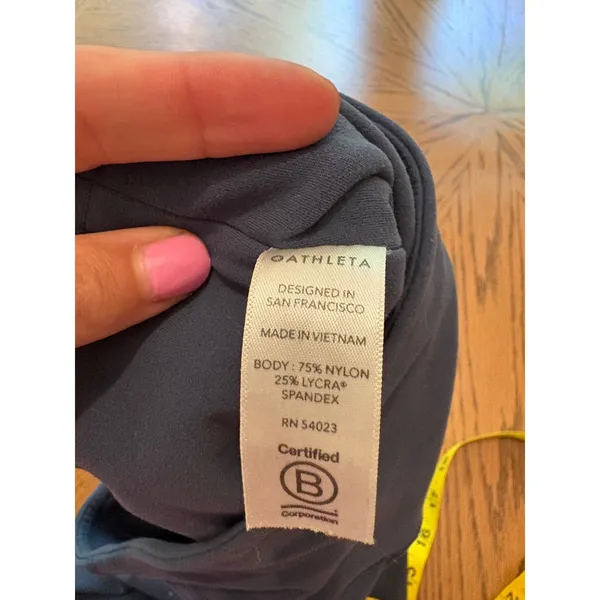 Athleta Ultra High Rise Elation Tight Blue Yoga Leggings XXS RN 54023 - Image 5