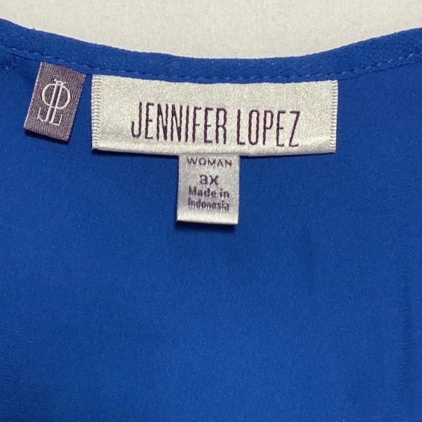 Jennifer Lopez womens plus size blue top - Image 3