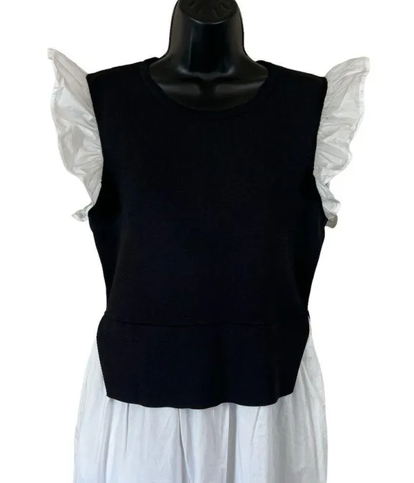 English Factory Mixed Media Sleeveless Maxi Dress - Image 3