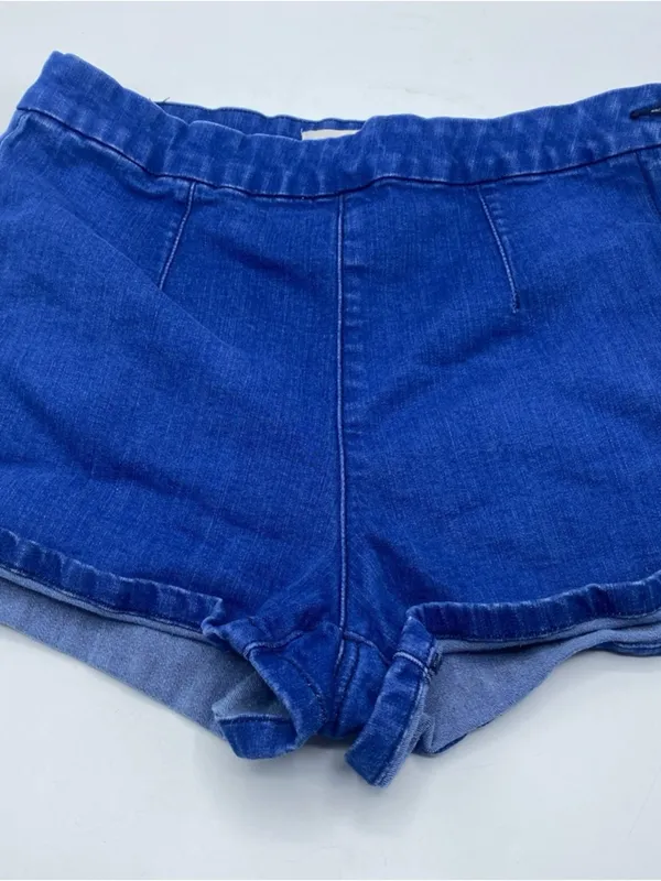 Jorts PacSun Denim Jean Shorts Mom High Waist Rise Sailor Zipper 29 Stretch Mini - Image 7