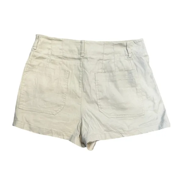 Maeve The Colette Shorts Linen Blend Utility Shorts Women's Size 31 Ivory Cream - Image 2