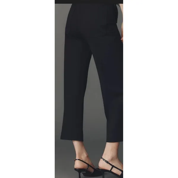 Anthropologie Maeve The Colette Crop Bow-Waist Pants Black Sz 26P NEW Boho Chic - Image 3