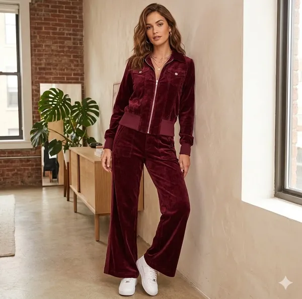 Vintage Juicy Couture Velour Tracksuit 2-piece set - Image 2