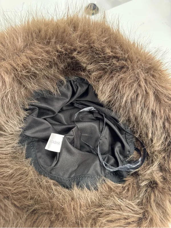 Natasha Faux Fur Bucket Hat - Image 2