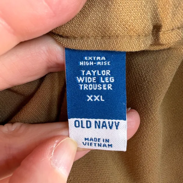 Old Navy XXL Tall‎ Extra High Waisted Taylor Super Wide Leg Trouser Suit Pants - Image 7