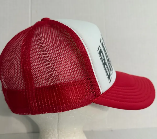 OTTO Red and White 'BASEBALL' Trucker Hat - Image 3