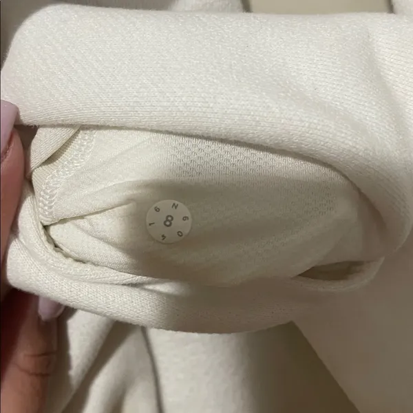 Lululemon White Cowl Neck Sweatshirt Pullover size 8 - Image 4