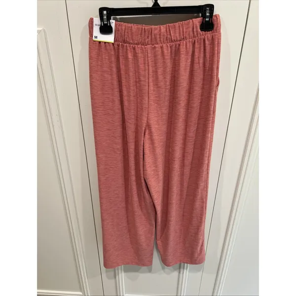 Old Navy Active Go Dry Pull On Pants Coral Wide Leg Relaxed Travel Athleisure - Image 4