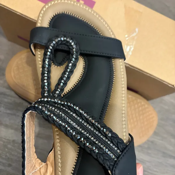 Black Sandals Size‎ 38 (7.5/8) - Image 3