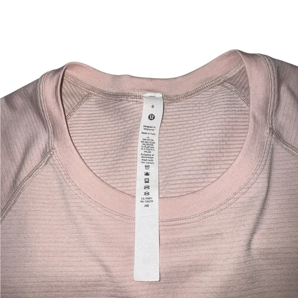 Lululemon Light Pink Long Sleeve Swiftly Tech Size 6 - Image 8