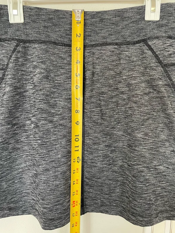 ATHLETA Women’s Excursion Skort Skirt Charcoal Gray Upf 50+ Pockets Size XL - Image 5