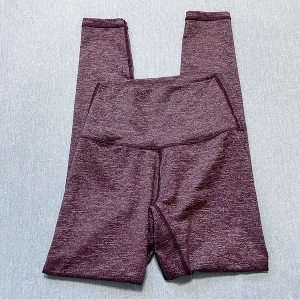 Born Primitive Heather Tights Size S Burgundy Heather Gym Workout Active - Image 2