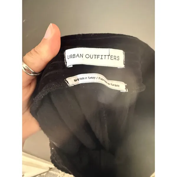 Urban Outfitters Black Corduroy Flare Pants High Rise‎ Stretch Size M/M Boho - Image 9