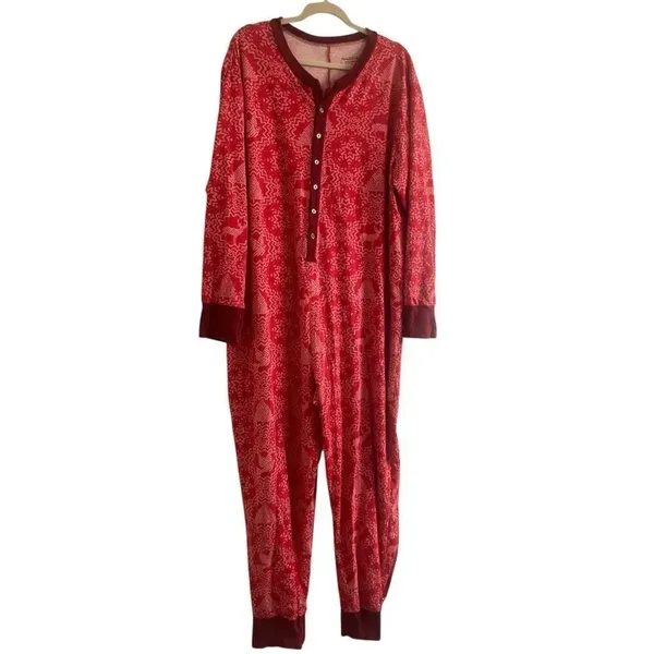 ✨HEARTH & HAND SNOWFLAKE BODYSUIT PAJAMA✨ Red Size XXL - Image 4