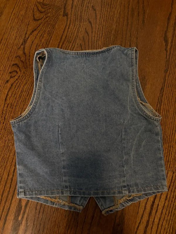 SheIn Denim Button Front Vest - Image 2