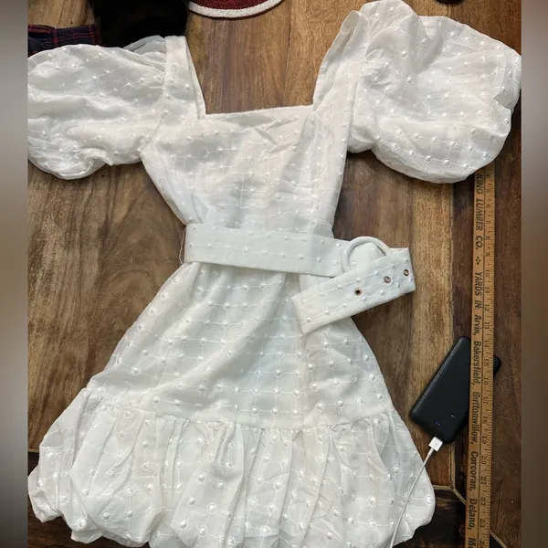 Sabo Skirt White July Dress size small 4 bride wedding bachelorette - Image 9